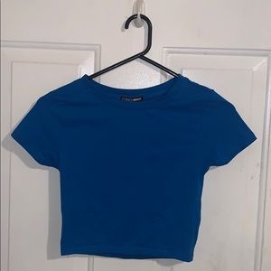 Fashion nova Blue Crop Top